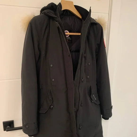 Canada Goose Black Parka with Fur Trim - Picture 2 of 11